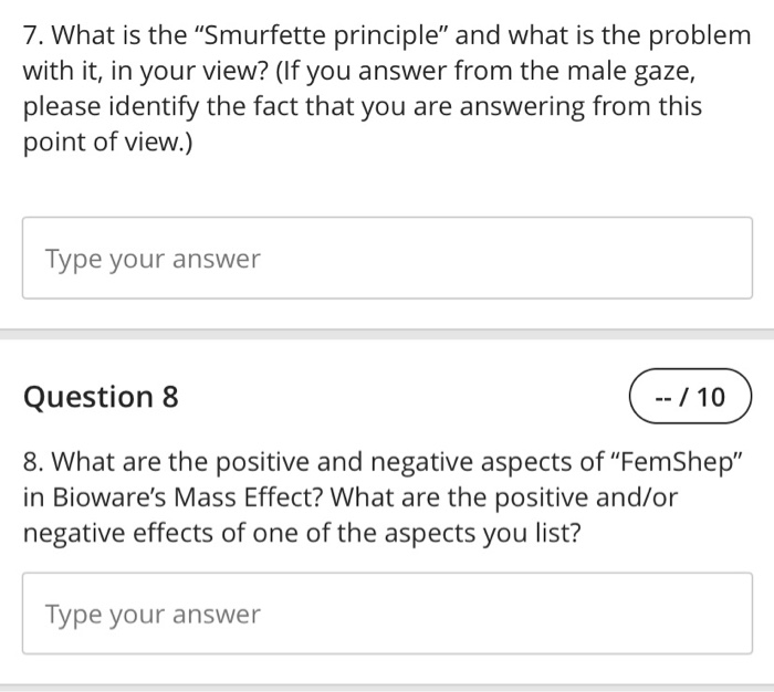7. What is the "Smurfette principle" and what is