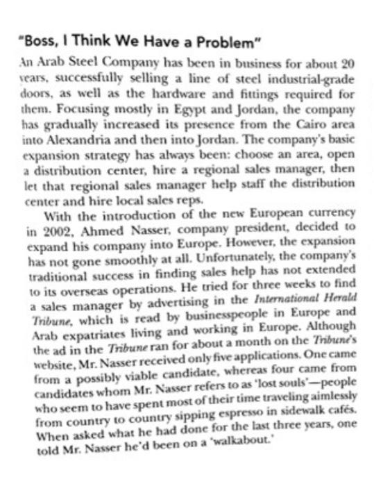 Based on your reading to the above case, answer