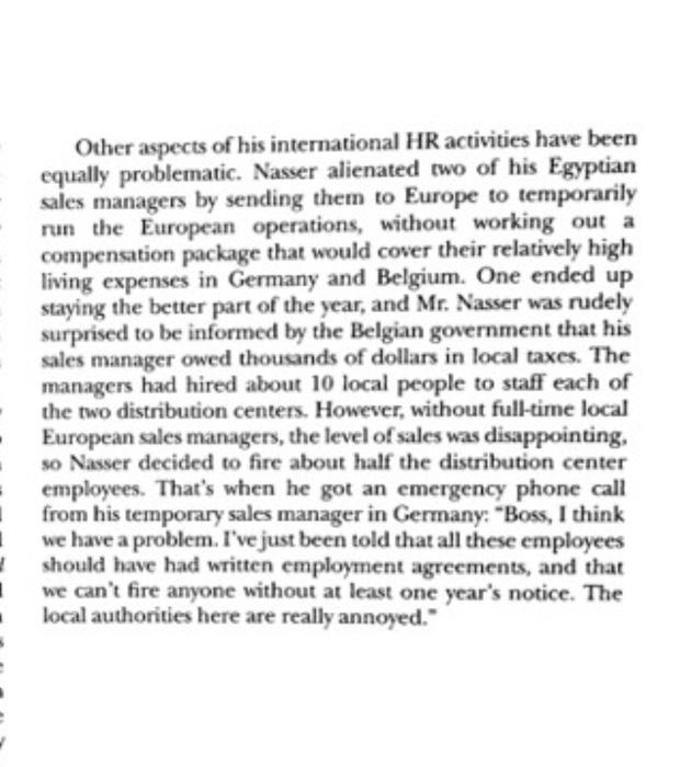 Based on your reading to the above case, answer