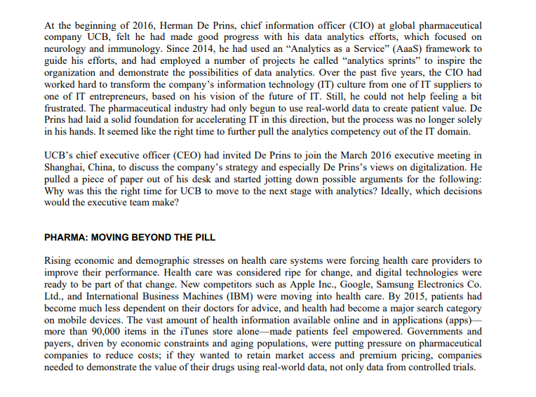 Read UCB case study and answer the following