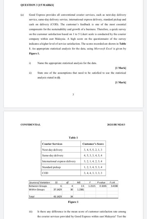 QUESTION 3 |15 MARKS (a) Good Express provides