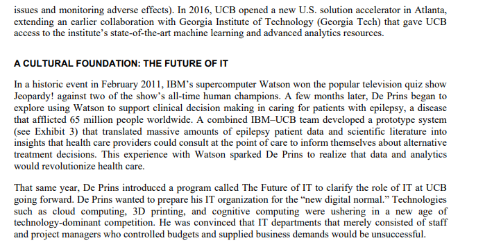 Read UCB case study and answer the following