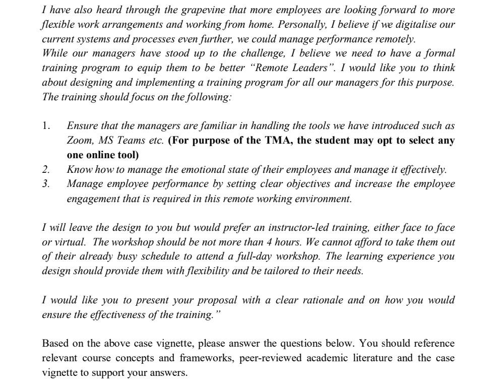 Question 1 Formulate THREE (3) learning