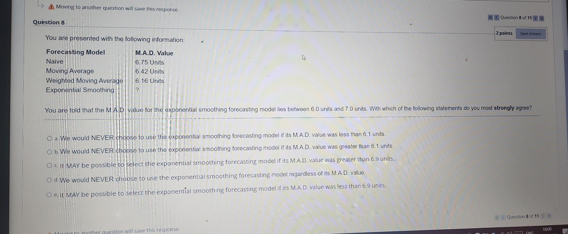 A Moving to another question will save this