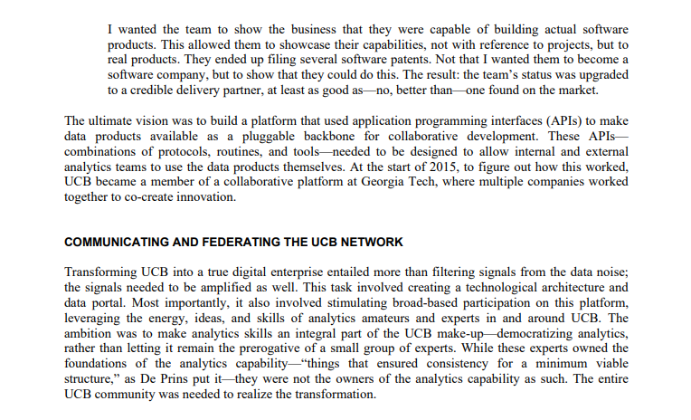 Read UCB case study and answer the following