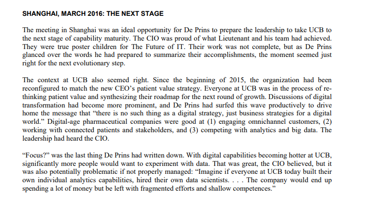 Read UCB case study and answer the following