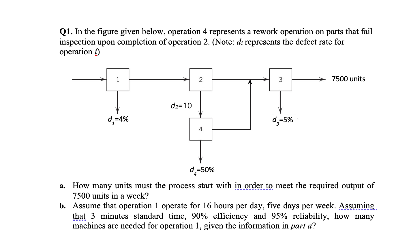 Q1. In the figure given below, operation 4