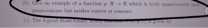 (b) Give an example of a function g: RR which is