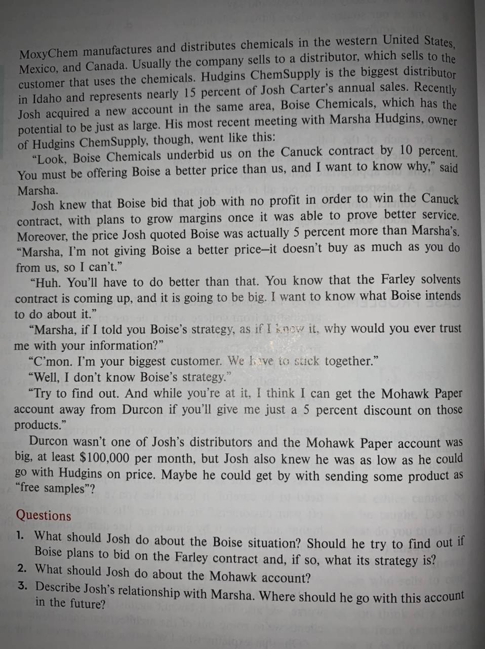 MoxyChem manufactures and distributes chemicals