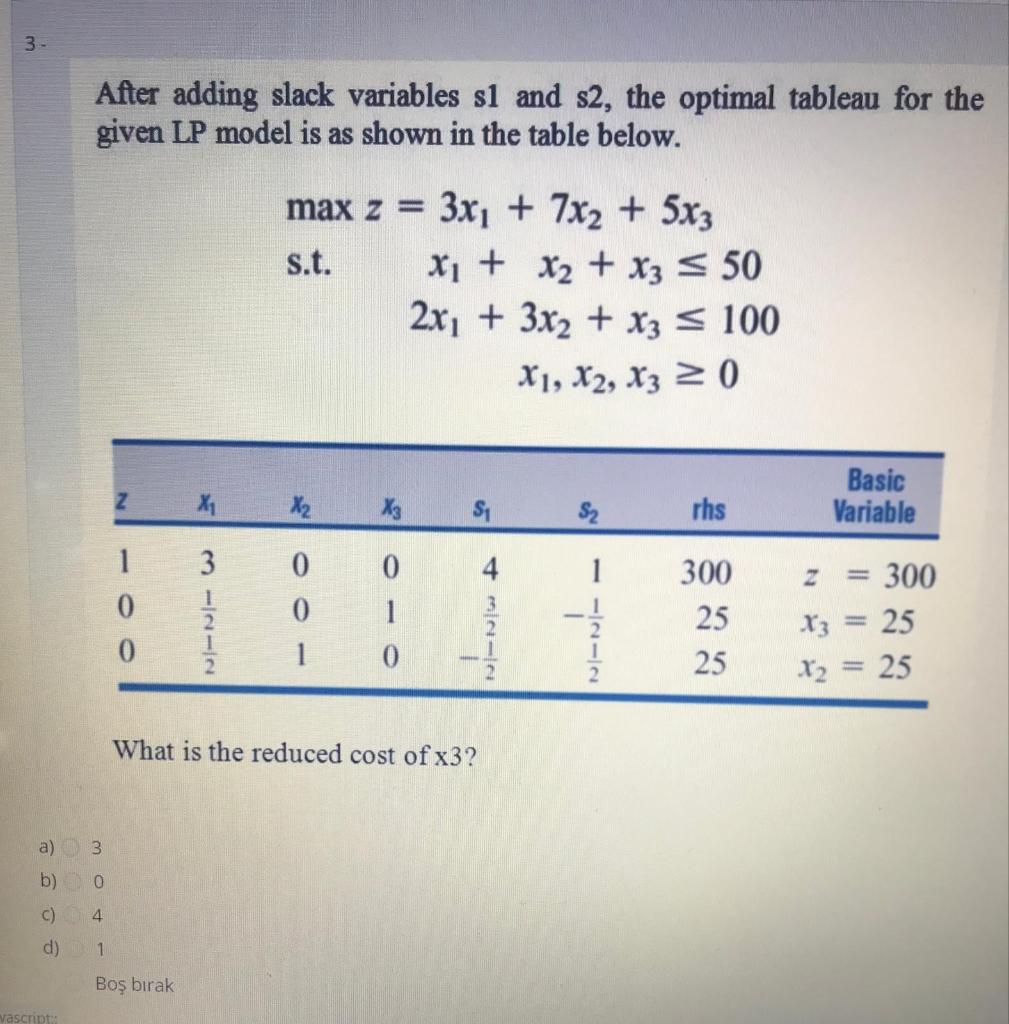 3- After adding slack variables sl and s2, the