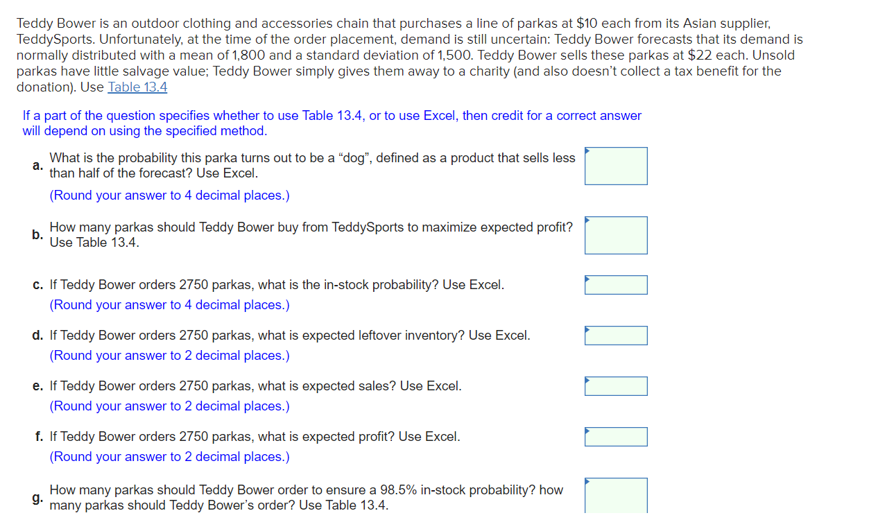 The table is included however it is small. Please