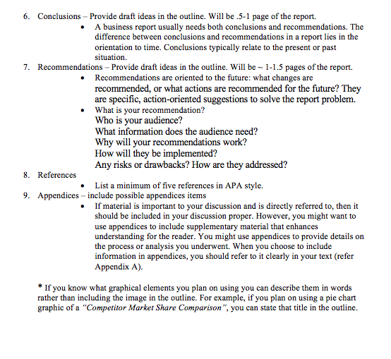 Assignment #8: Business Report Proposal Outline