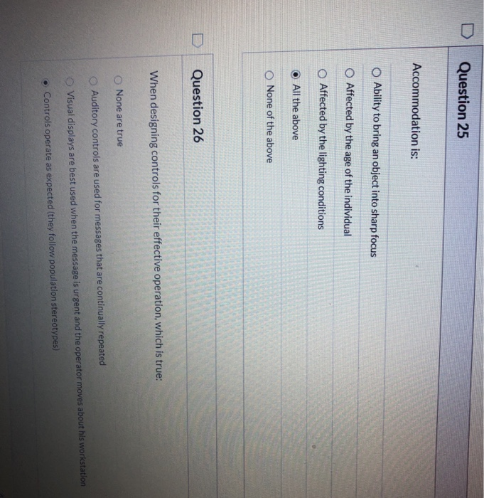 Question 23 Methods for determining the metabolic