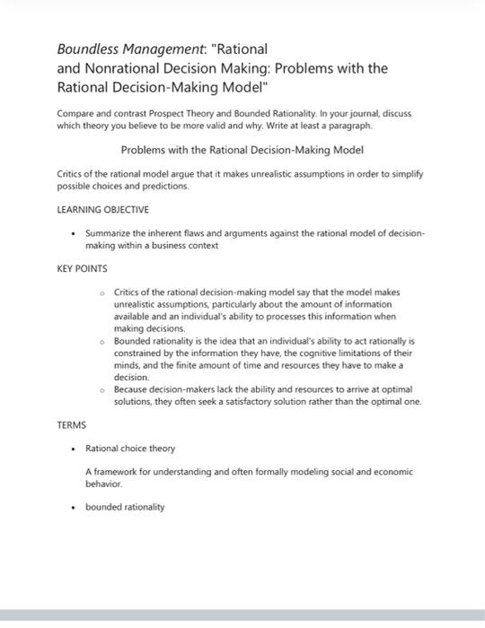 Boundless Management-Rational and Nonrational