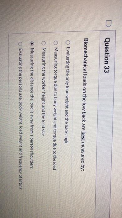 Question 23 Methods for determining the metabolic