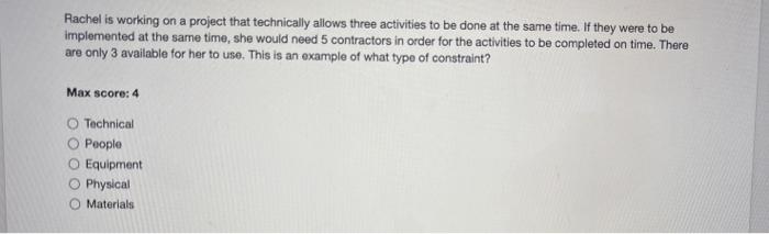 Rachel is working on a project that technically