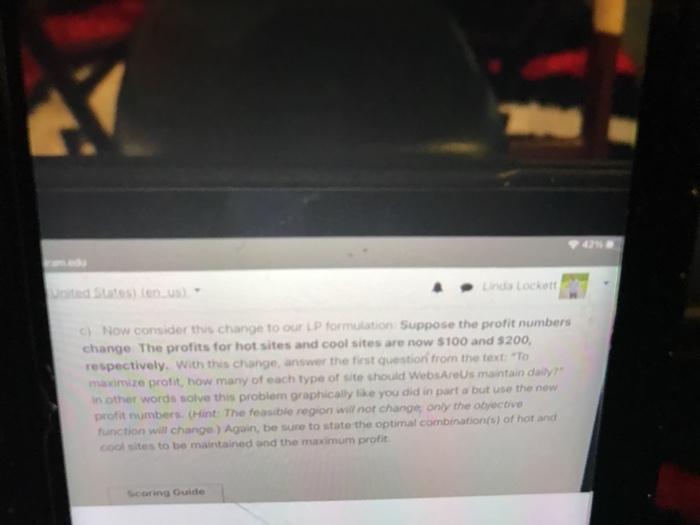 Linear Programming Graphical Solution This week