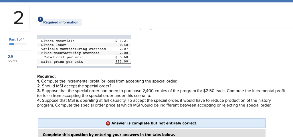 Return 2 Part 1 of 4 Required information E7-6