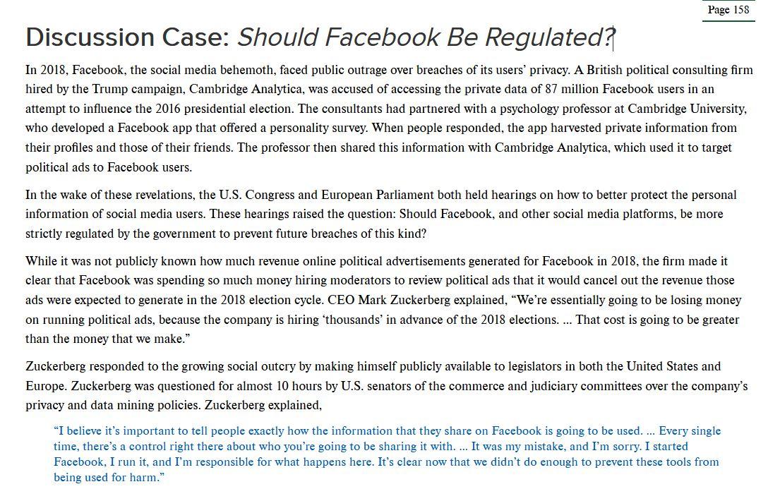 Please answer question #1, discussion questions