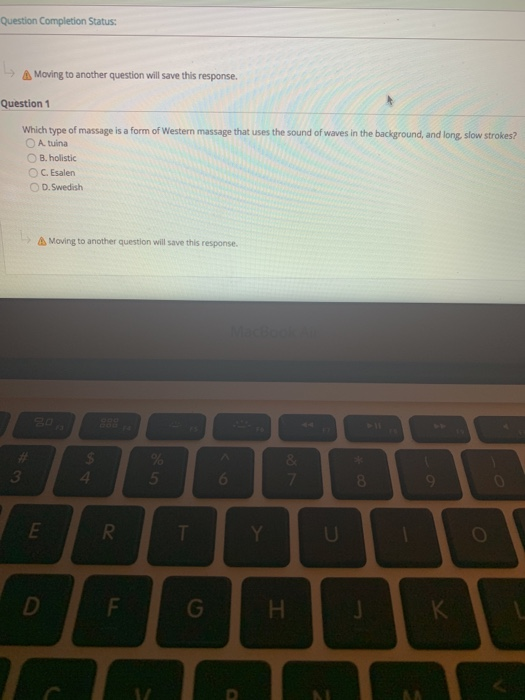 Question Completion Status: -> Moving to another