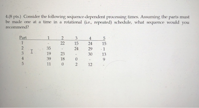 4.(8 pts. Consider the following