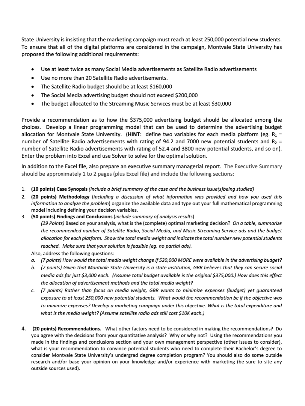 Case Study: Optimization PROMOTING AN UNDERGRAD