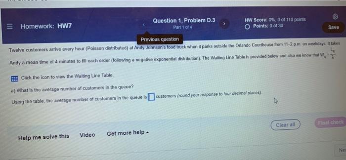 operations management TIL Save Homework: HW7