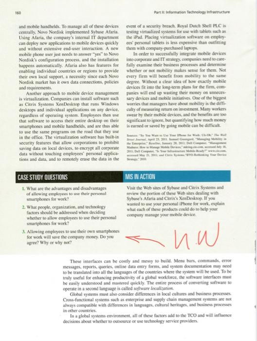 Please read all and then answer for a case study