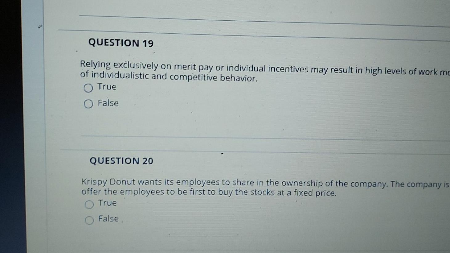 Question Completion Status: QUESTION 1 According