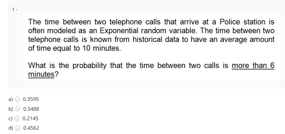 please quickly ! 1 - The time between two