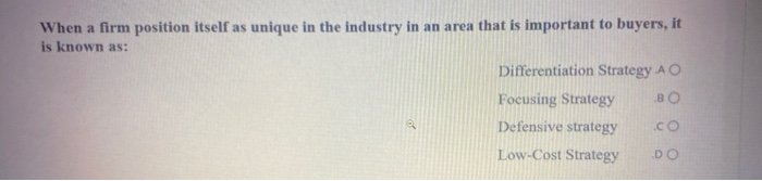 When a firm position itself as unique in the