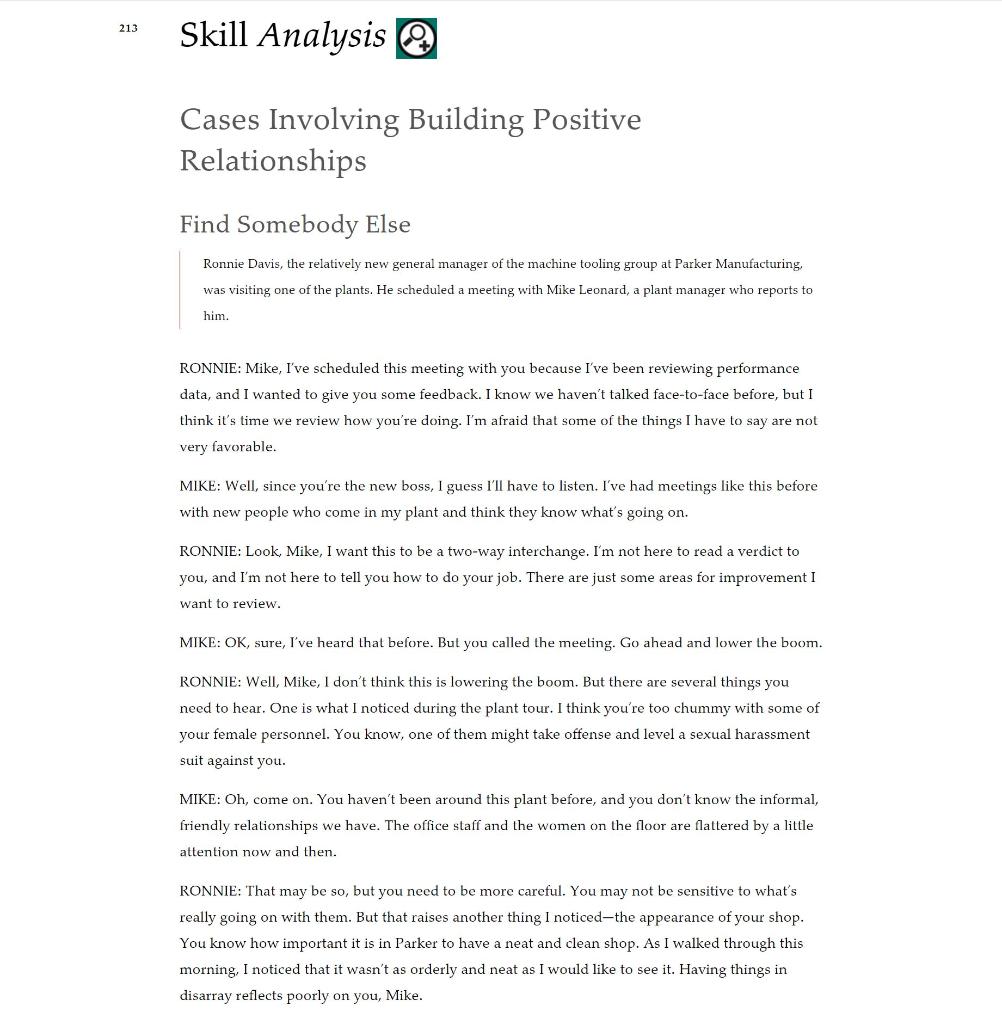 213 Skill Analysis Cases Involving Building