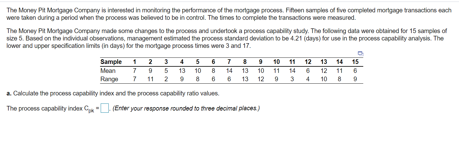 A textile manufacturer wants to set up a control