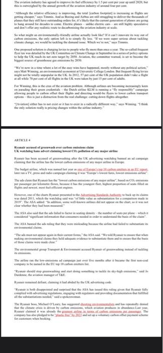 using the articles below, please answer the