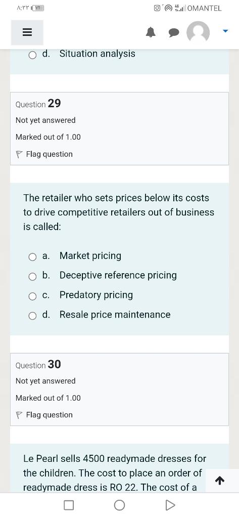 APYVI || O OMANTEL d. Situation analysis Question