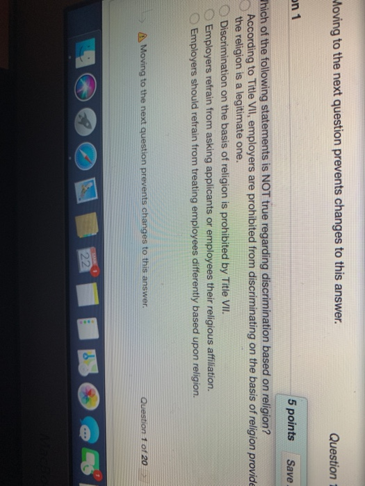 Moving to the next question prevents changes to