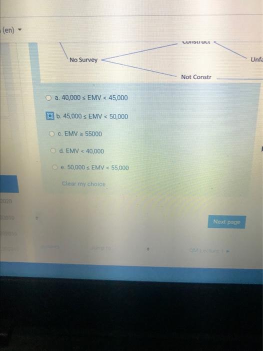 A real-estate developer has the choice to