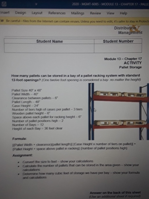 USTRIAL PACKAGING Assignment Module 14 - Chapter