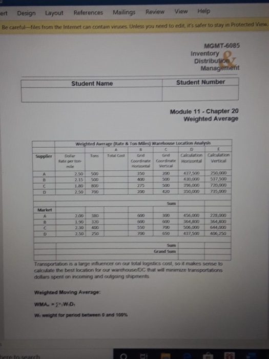 USTRIAL PACKAGING Assignment Module 14 - Chapter