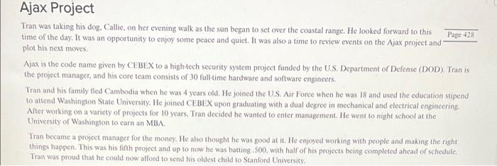 1. How effective has Tran been as a project