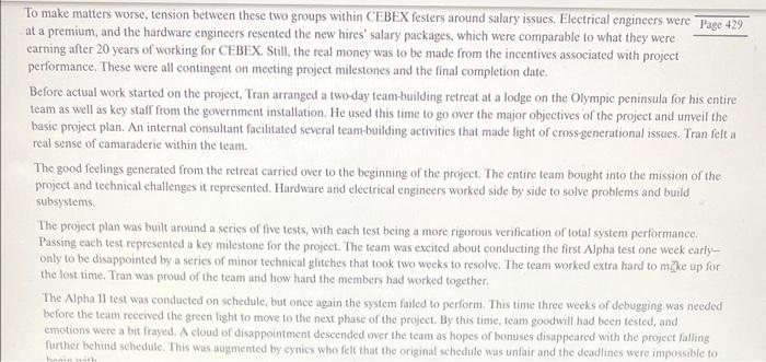 1. How effective has Tran been as a project