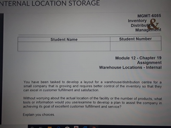 USTRIAL PACKAGING Assignment Module 14 - Chapter
