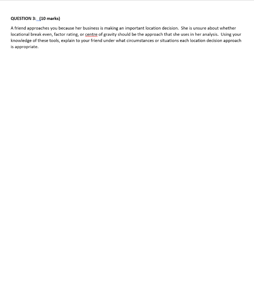 QUESTION 2: /10 MARKS A distribution company is