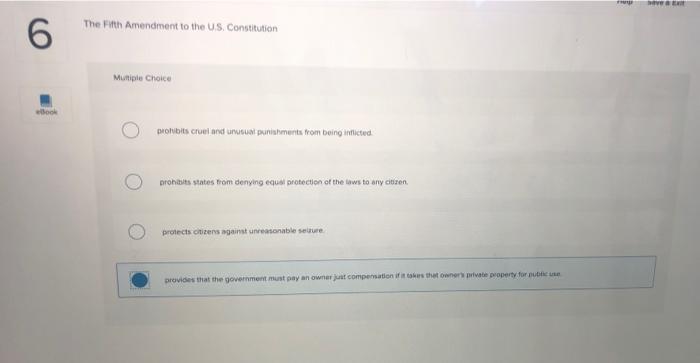 The Fifth Amendment to the US. Constitution 6