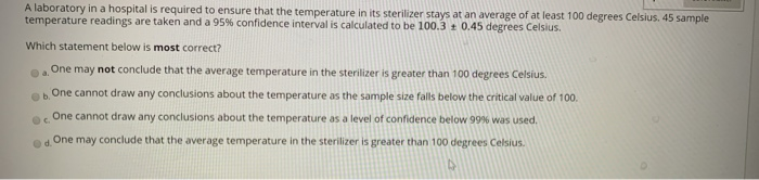 A laboratory in a hospital is required to ensure