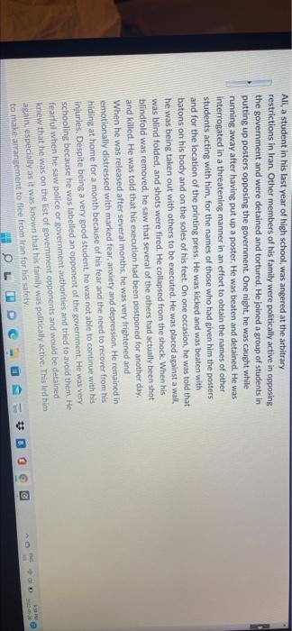 All, a student in his last year of high school,