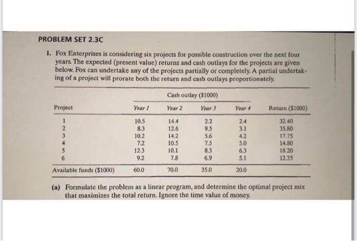 Solving it using (CPLEX) Please.. PROBLEM SET