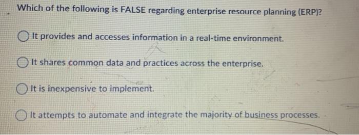 Which of the following is FALSE regarding