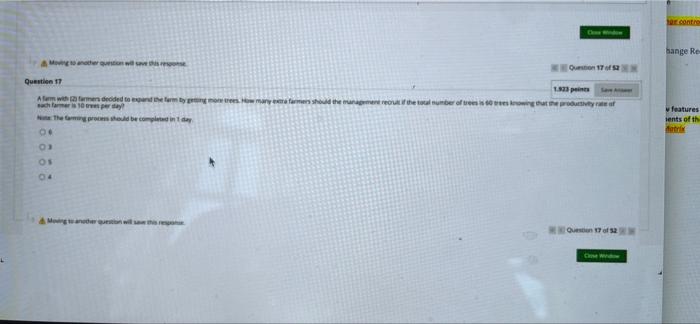 Moving to another question will save this