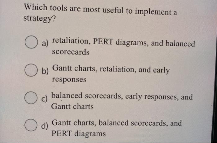 Which tools are most useful to implement a